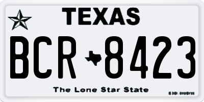 TX license plate BCR8423