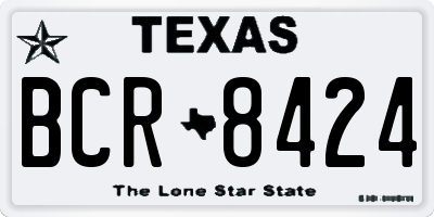 TX license plate BCR8424