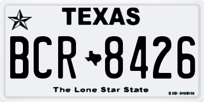 TX license plate BCR8426