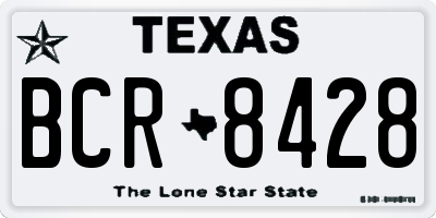 TX license plate BCR8428