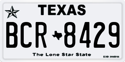 TX license plate BCR8429