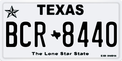 TX license plate BCR8440
