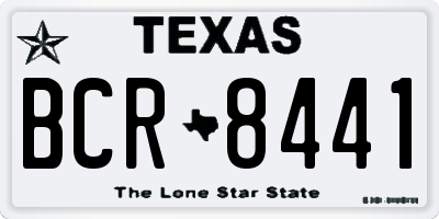 TX license plate BCR8441