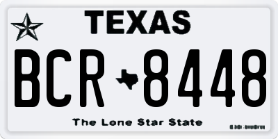 TX license plate BCR8448