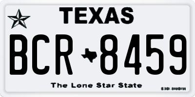 TX license plate BCR8459