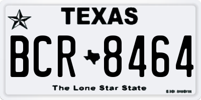 TX license plate BCR8464