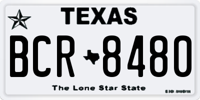 TX license plate BCR8480