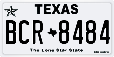 TX license plate BCR8484