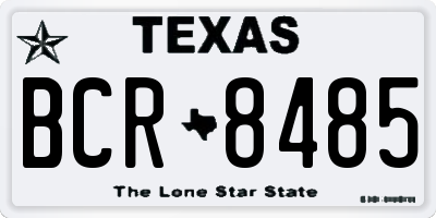TX license plate BCR8485