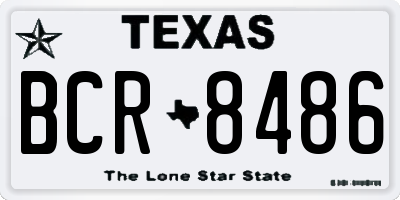 TX license plate BCR8486