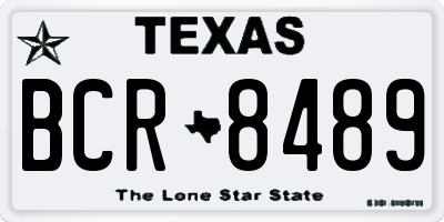 TX license plate BCR8489