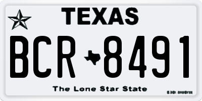 TX license plate BCR8491