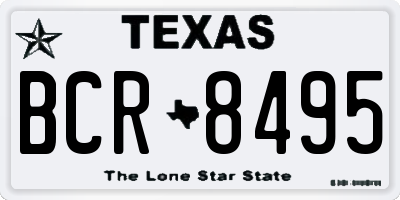 TX license plate BCR8495
