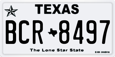 TX license plate BCR8497