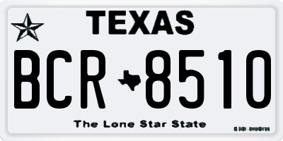 TX license plate BCR8510