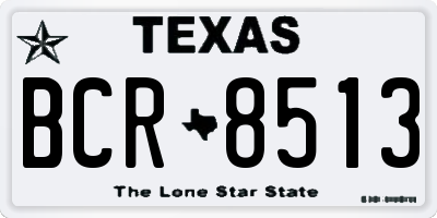 TX license plate BCR8513