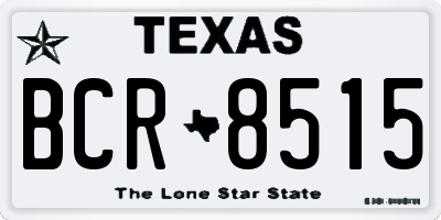 TX license plate BCR8515