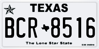 TX license plate BCR8516