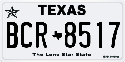 TX license plate BCR8517