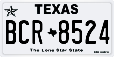 TX license plate BCR8524