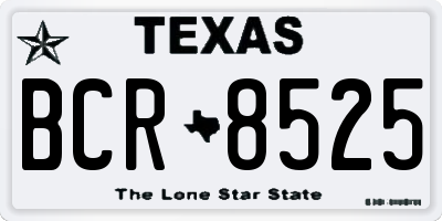 TX license plate BCR8525