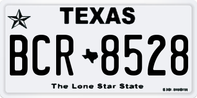 TX license plate BCR8528