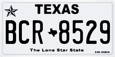 TX license plate BCR8529