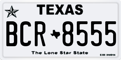 TX license plate BCR8555