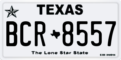TX license plate BCR8557