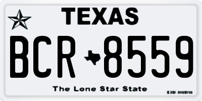 TX license plate BCR8559