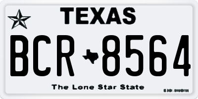TX license plate BCR8564