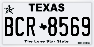 TX license plate BCR8569