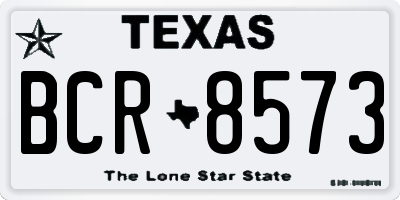 TX license plate BCR8573