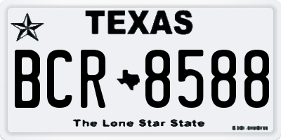 TX license plate BCR8588