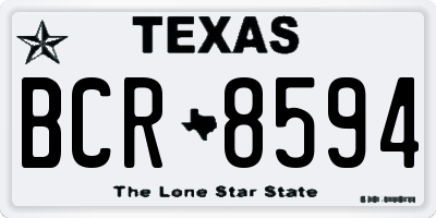TX license plate BCR8594