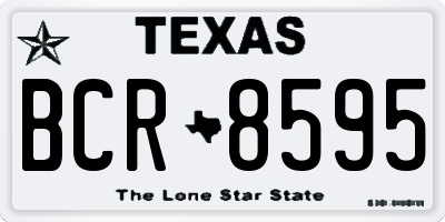 TX license plate BCR8595