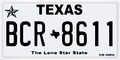 TX license plate BCR8611
