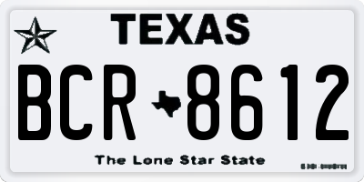 TX license plate BCR8612