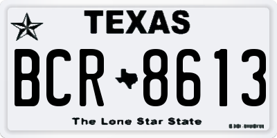 TX license plate BCR8613