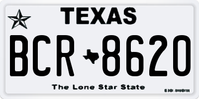 TX license plate BCR8620