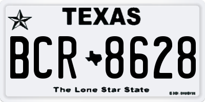 TX license plate BCR8628