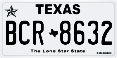 TX license plate BCR8632