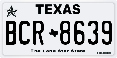 TX license plate BCR8639