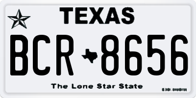TX license plate BCR8656