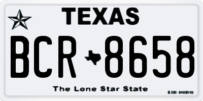 TX license plate BCR8658