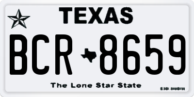 TX license plate BCR8659