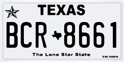 TX license plate BCR8661