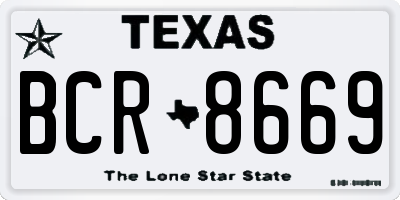 TX license plate BCR8669
