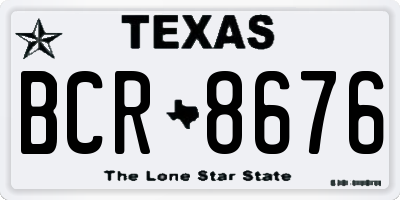 TX license plate BCR8676