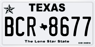 TX license plate BCR8677